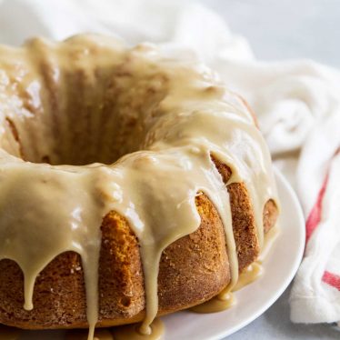 Buttermilk Pound Cake with Caramel Icing - Taste and Tell