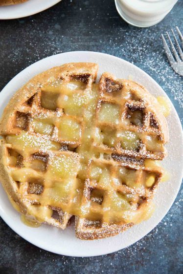 Easy Gingerbread Waffle Recipe with Lemon Sauce - Taste and Tell