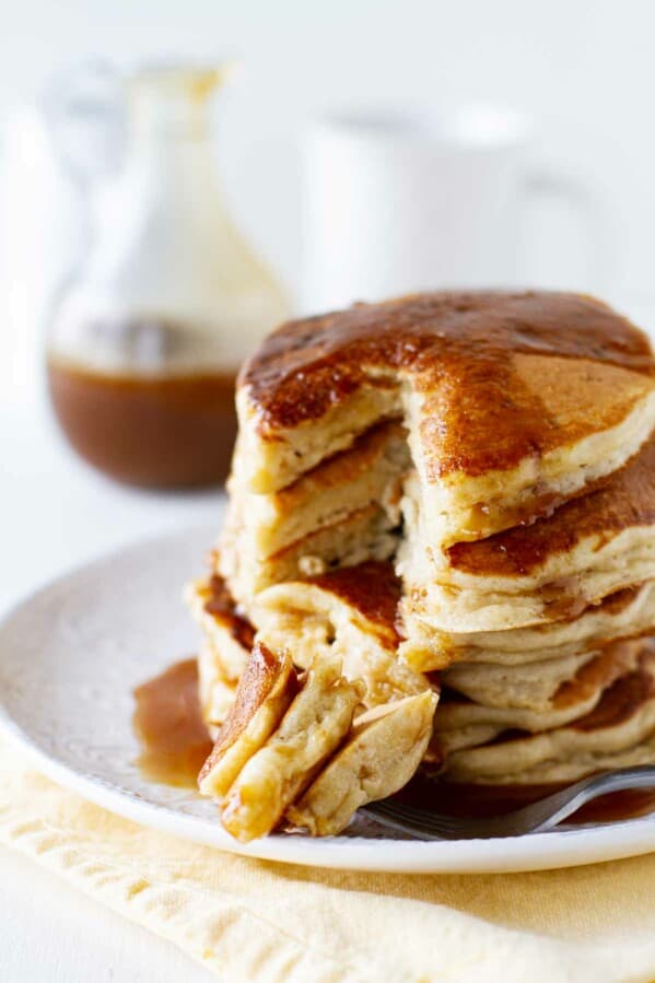 Apple Pancakes with Caramel Apple Syrup - Taste and Tell