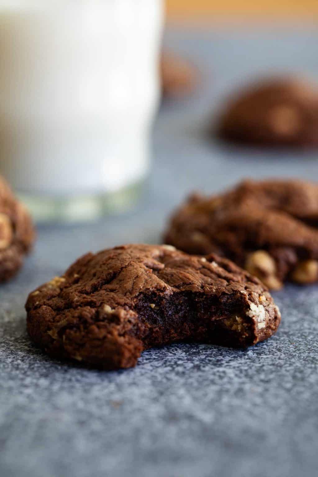 Soft Chocolate Peanut Butter Cookies - Taste and Tell