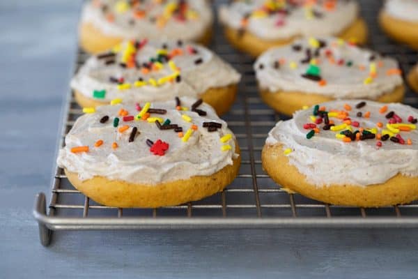 Soft Pumpkin Sugar Cookies With Maple Cinnamon Buttercream Taste And Tell