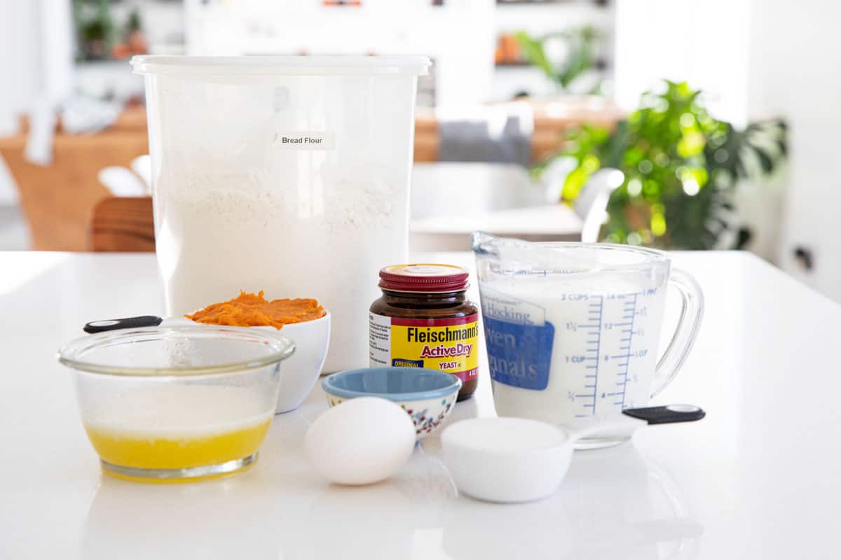 ingredients for sweet potato buttermilk crescent roll recipe