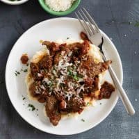 Steak Ragu over mashed potatoes