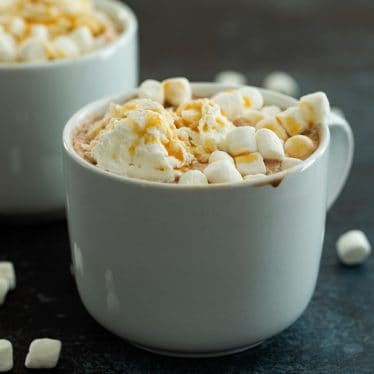 Salted Caramel Hot Chocolate with Dulce de Leche - Taste and Tell