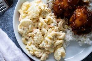 Hawaiian Macaroni Salad Recipe with Potatoes - Taste and Tell