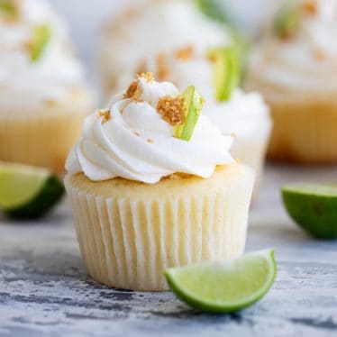 Key Lime Cupcakes with Key Lime Pie Filling - Taste and Tell