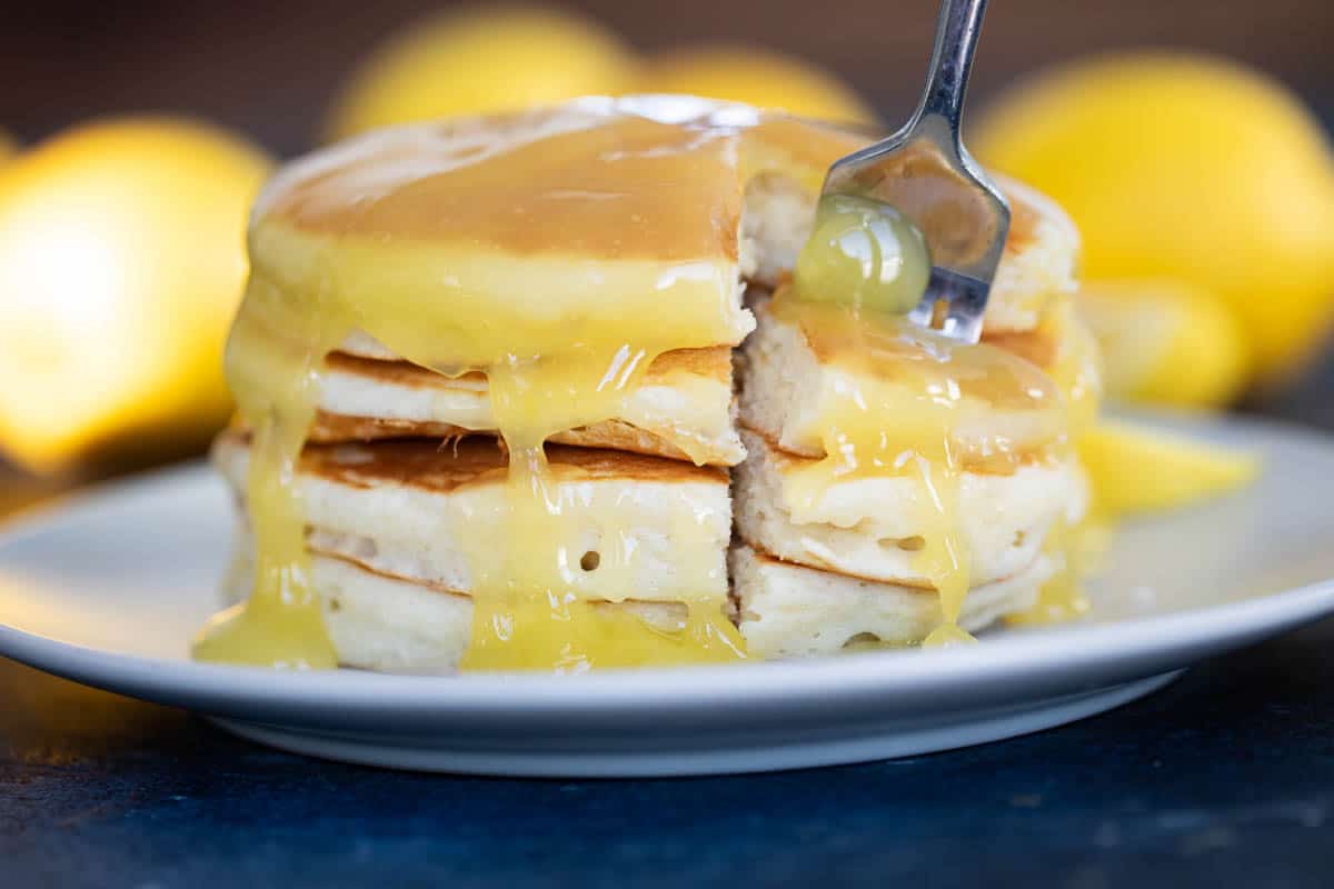 Lemon Sauce on Pancakes