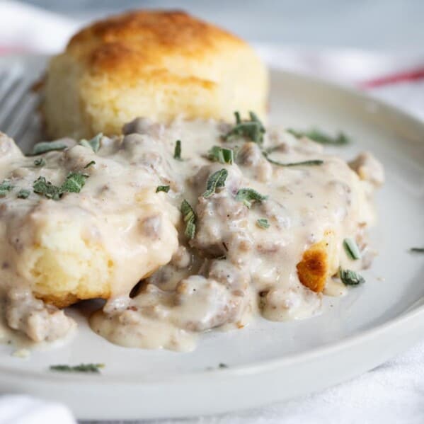 Homemade Biscuits and Sausage Gravy Recipe - Taste and Tell