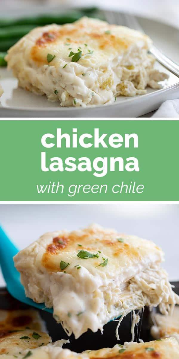 Cheesy Green Chile Chicken Lasagna Dan330