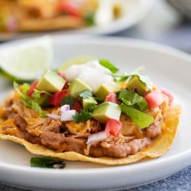 Instant Pot Chicken Tostadas Recipe - Taste And Tell