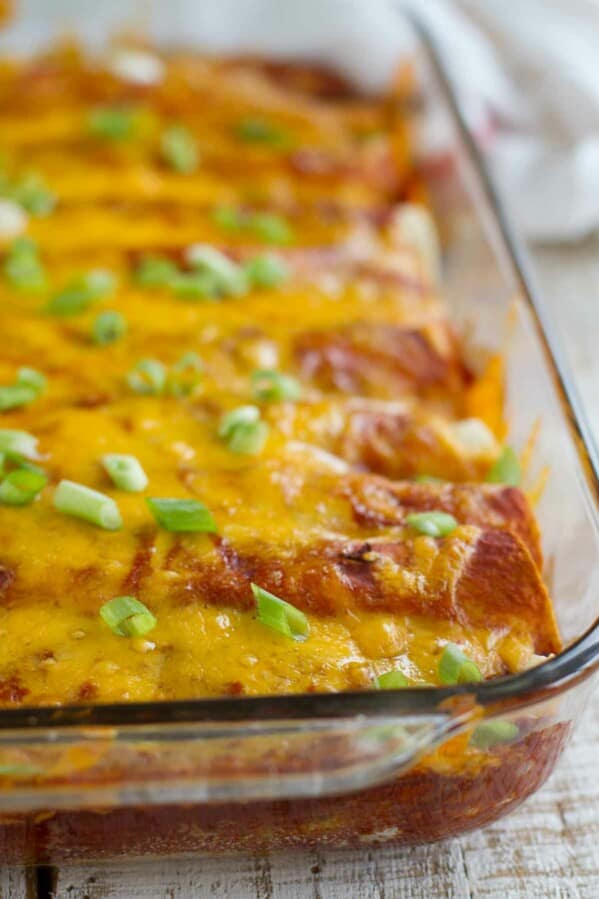 Beef and Bean Enchiladas - Taste and Tell