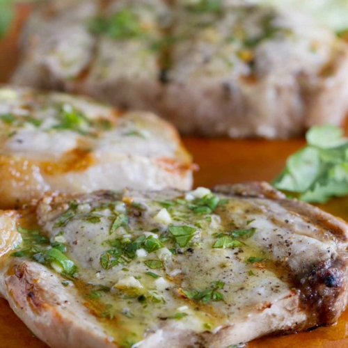 Grilled Pork Chops with Cilantro Lime Sauce - Taste and Tell