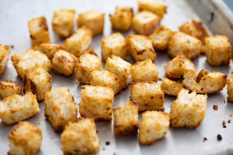 Shrimp Caesar Salad with Spicy Croutons - Taste and Tell