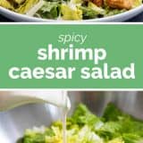 Shrimp Caesar Salad with Spicy Croutons - Taste and Tell