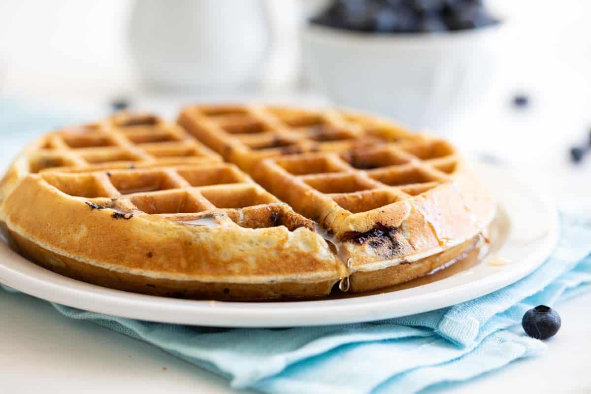 4 Ingredient Blueberry Waffles - Real Little Meals
