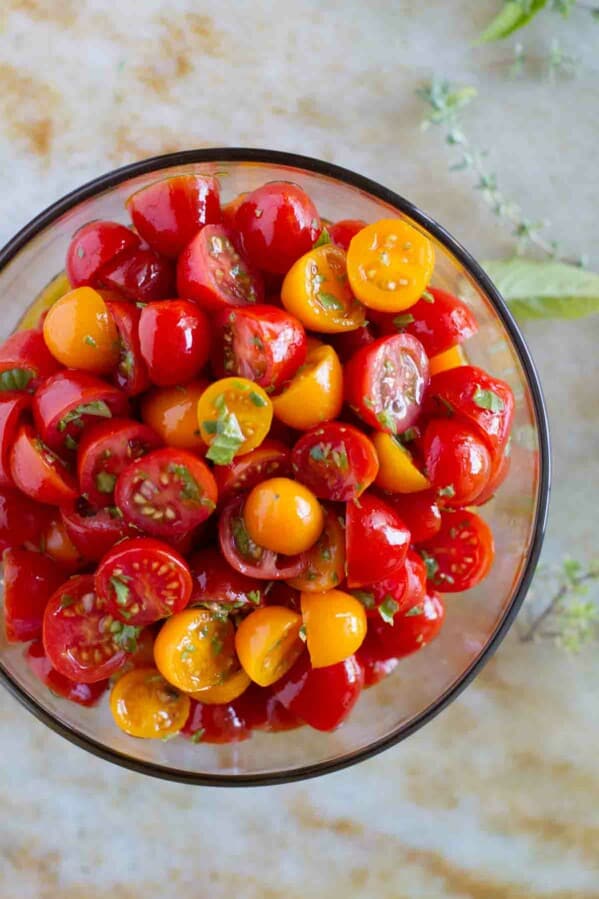 Herbed Tomato Salad - Easy Side Dish - Taste and Tell