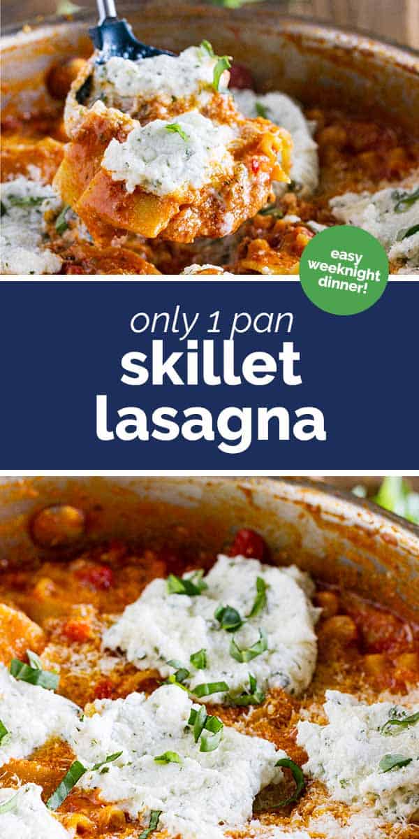 Skillet Lasagna Recipe - One Pan, Less Cleanup! - Taste and Tell