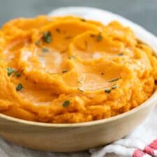 Mashed White Sweet Potatoes With Brown Butter