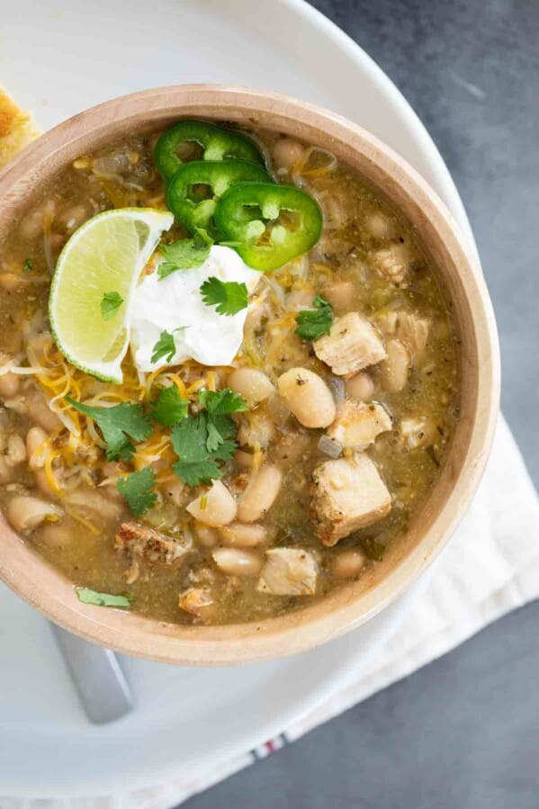 Slow Cooker White Turkey Chili Recipe - Taste and Tell