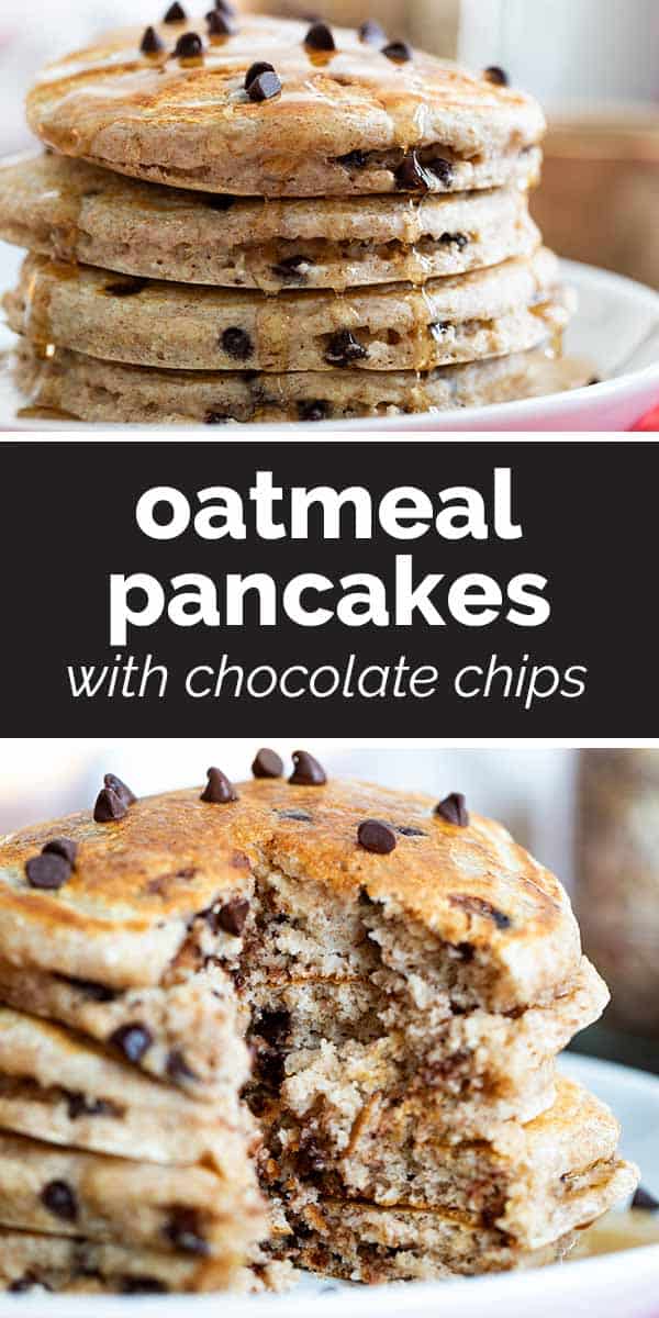 Oatmeal Pancakes with Chocolate Chips - Taste and Tell