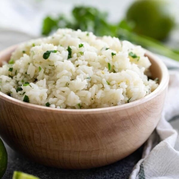 Cilantro Lime Rice with Queso Fresco - Taste and Tell