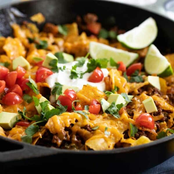 30 Minute Taco Skillet - One Skillet Meal - Taste and Tell