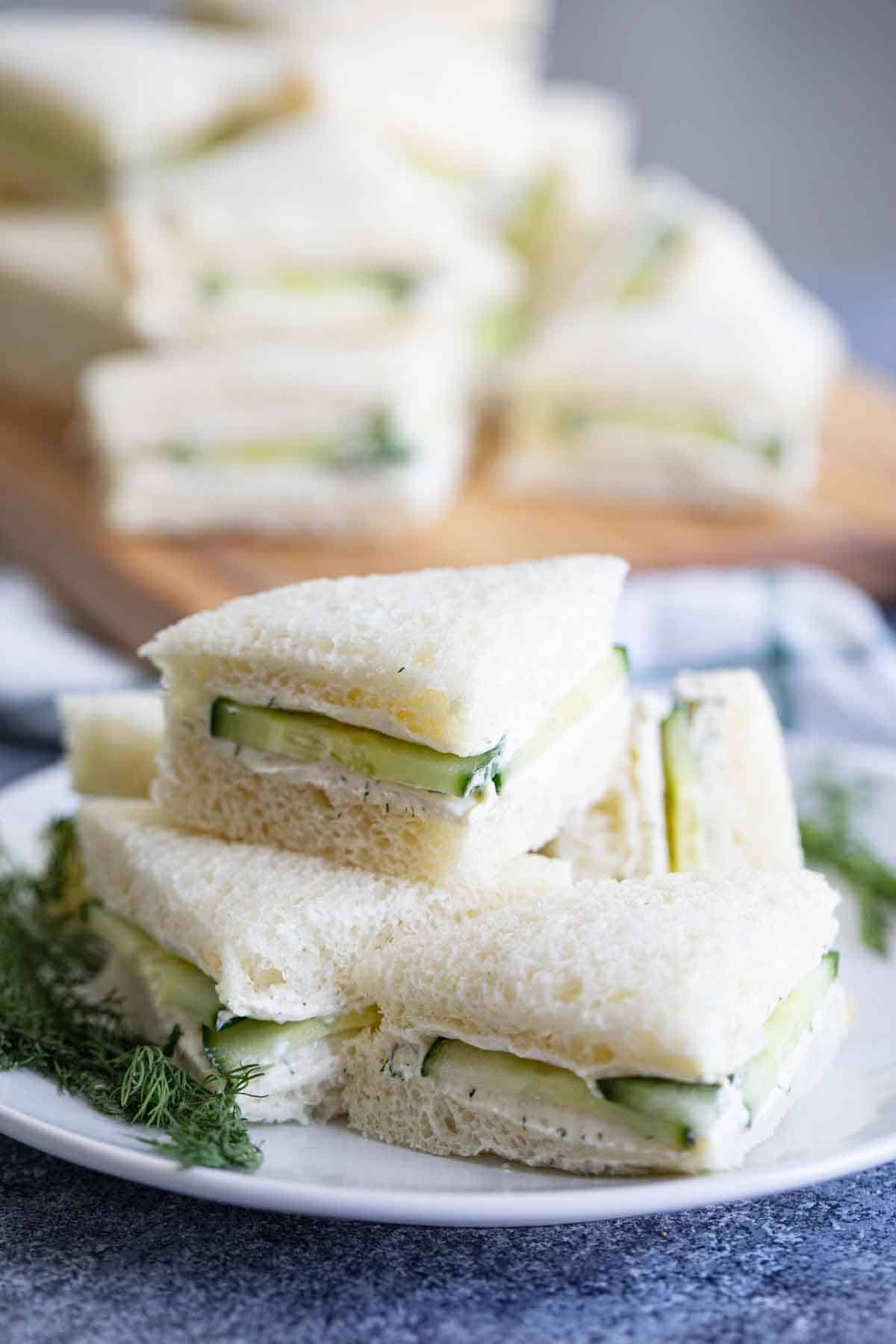 Cucumber Sandwiches - Easy Finger Sandwiches - Taste and Tell