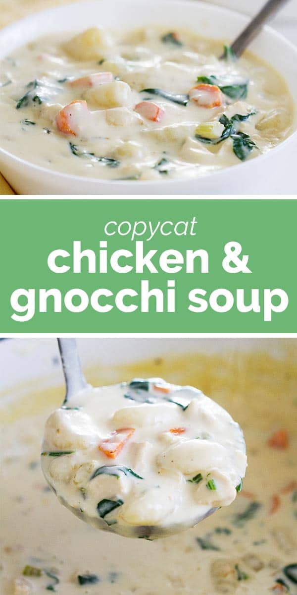 chicken and gnocchi soup with text in the middle