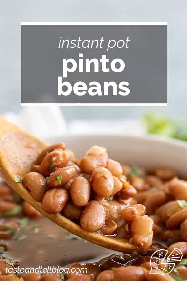 Instant Pot Pinto Beans with text overlay