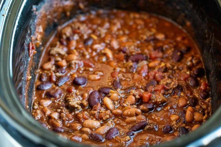 Easy Crock Pot Chili Recipe Slow Cooker Chili Taste And Tell 6827