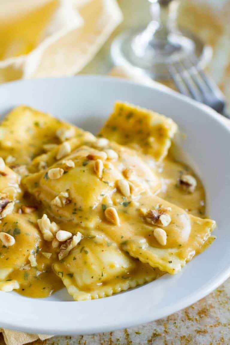 Ravioli with Pumpkin Pasta Sauce - Taste and Tell