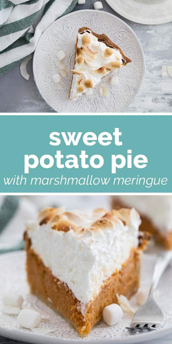 Sweet Potato Pie with Marshmallow Coconut Meringue - Taste and Tell