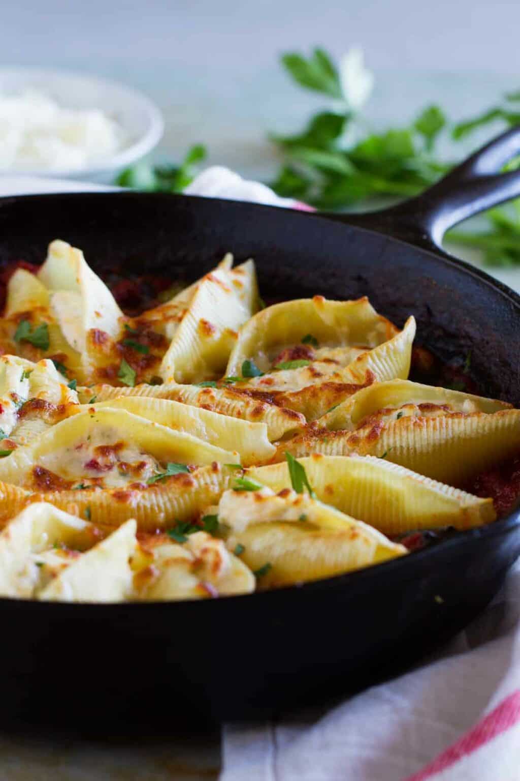 Stuffed Pasta Shells With Easy Bolognese Sauce Taste And Tell 8710