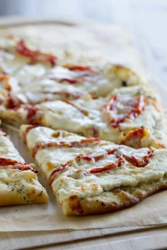 White Pizza Recipe with Roasted Tomatoes - Taste and Tell