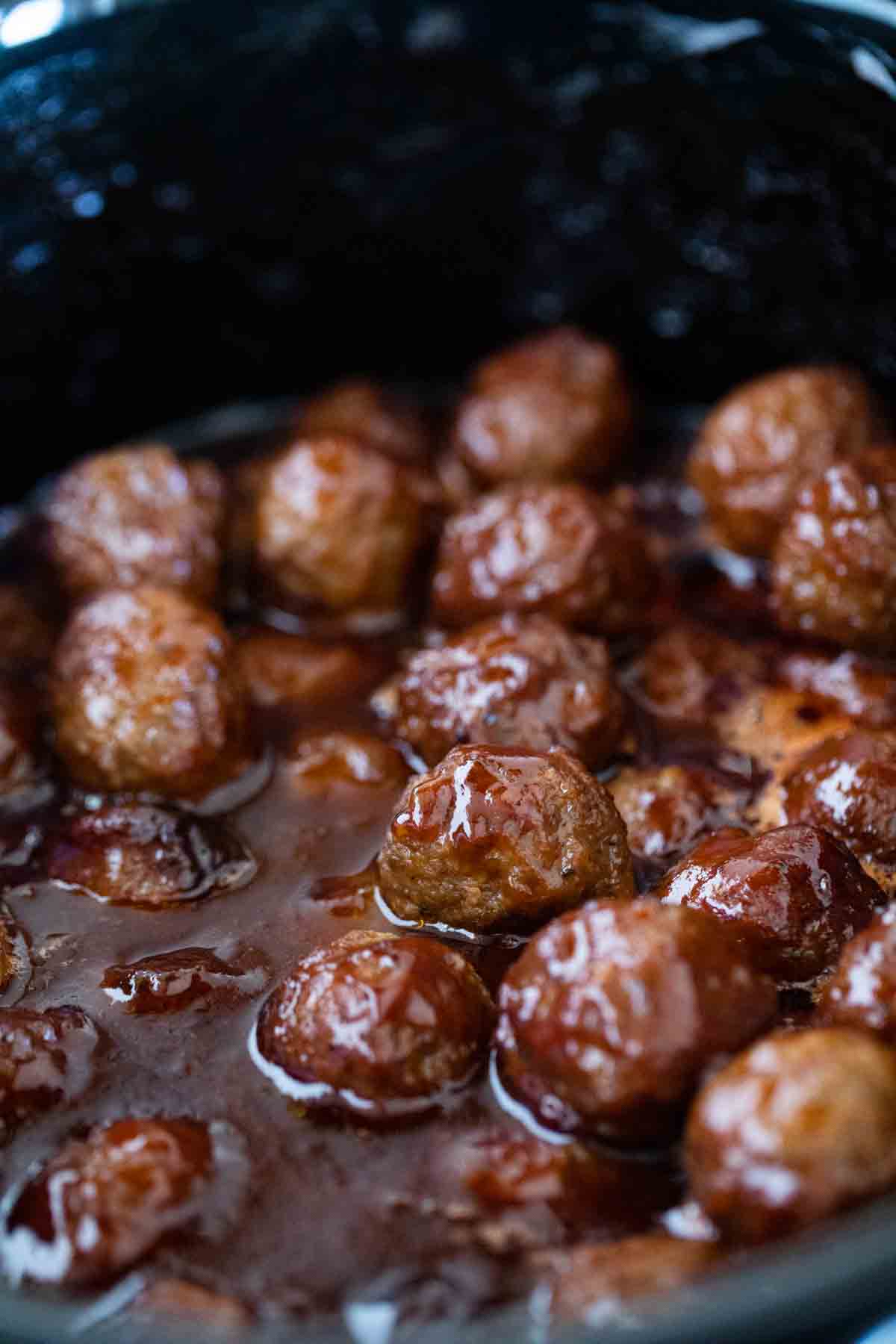 Crockpot BBQ Grape Jelly Meatballs 5 
