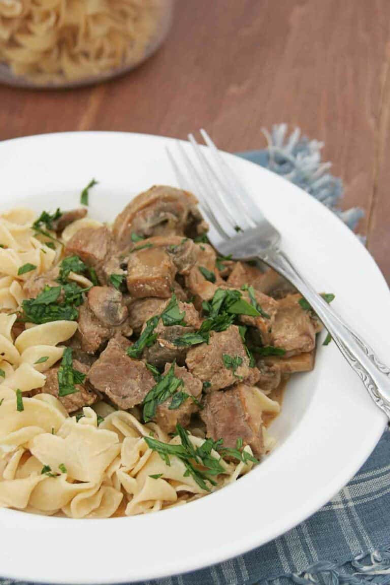 Slow Cooker Beef Stroganoff - Taste And Tell