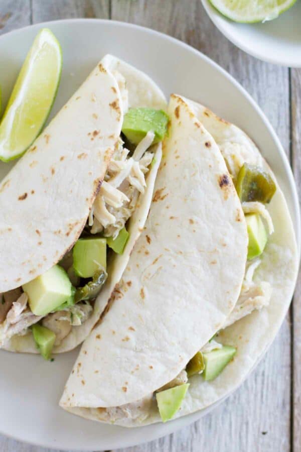 Slow Cooker Chicken Tacos - Taste And Tell