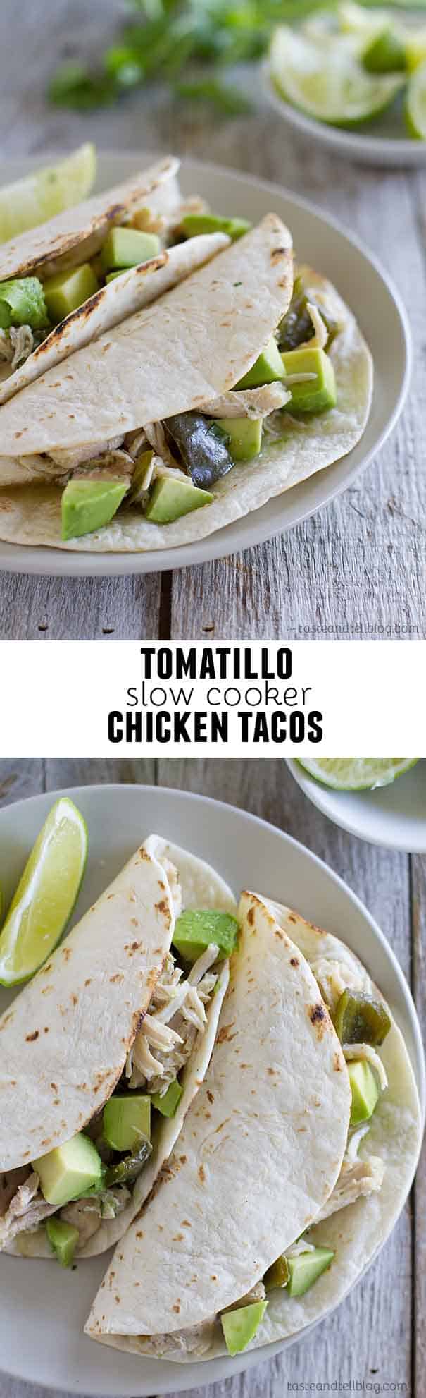 Slow Cooker Chicken Tacos - Taste and Tell