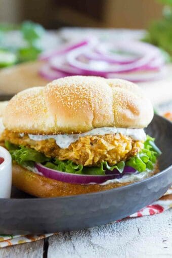 Spicy Chicken Sandwich with Cilantro Lime Mayo - Taste and Tell