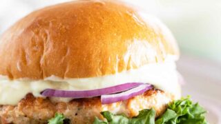 Salmon Burgers with Wasabi Mayo