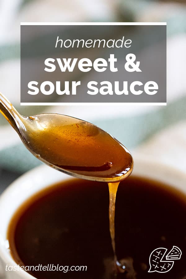 Sweet and Sour Sauce with text overlay