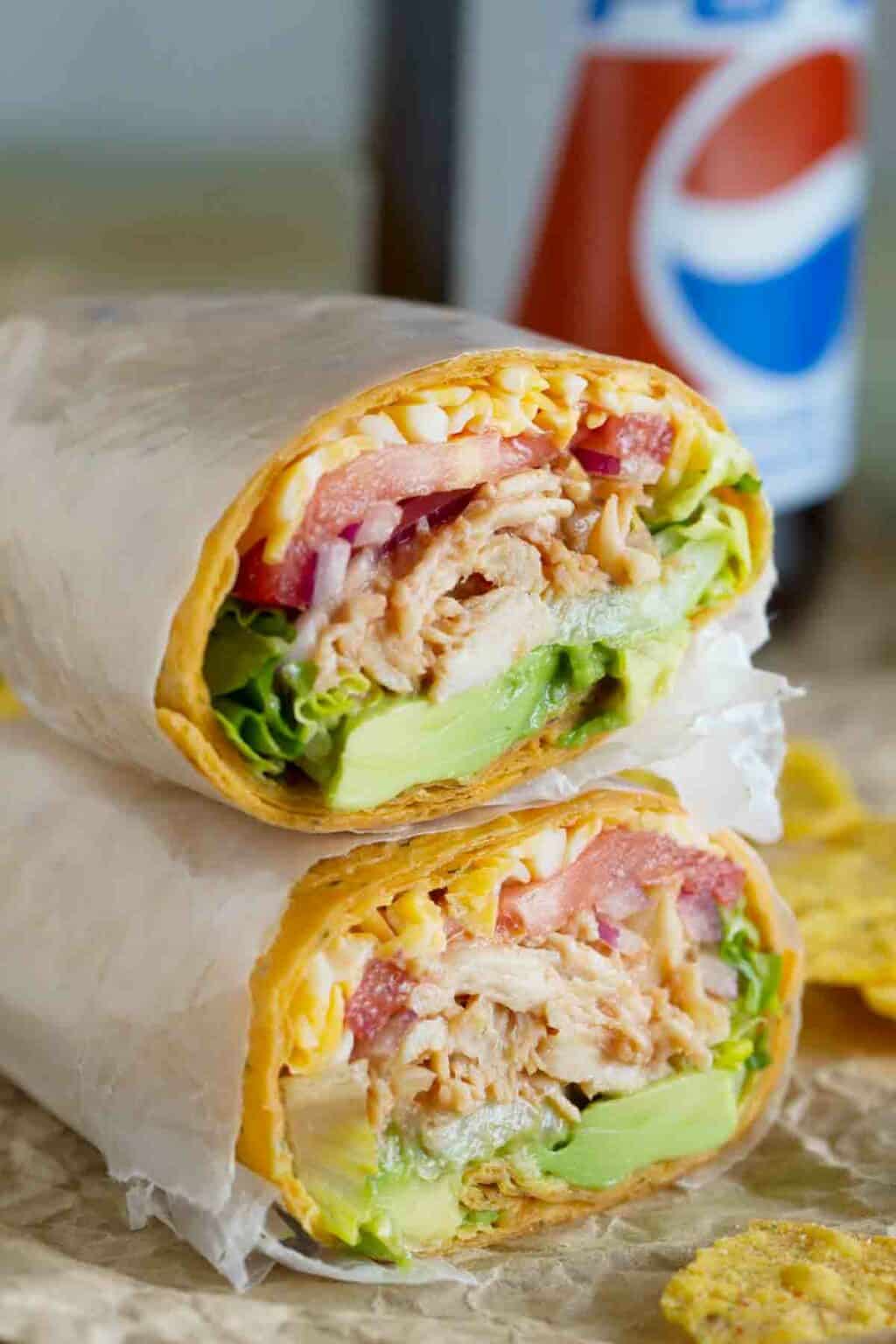 BBQ Chicken Wraps- Fast and Easy! - Taste and Tell