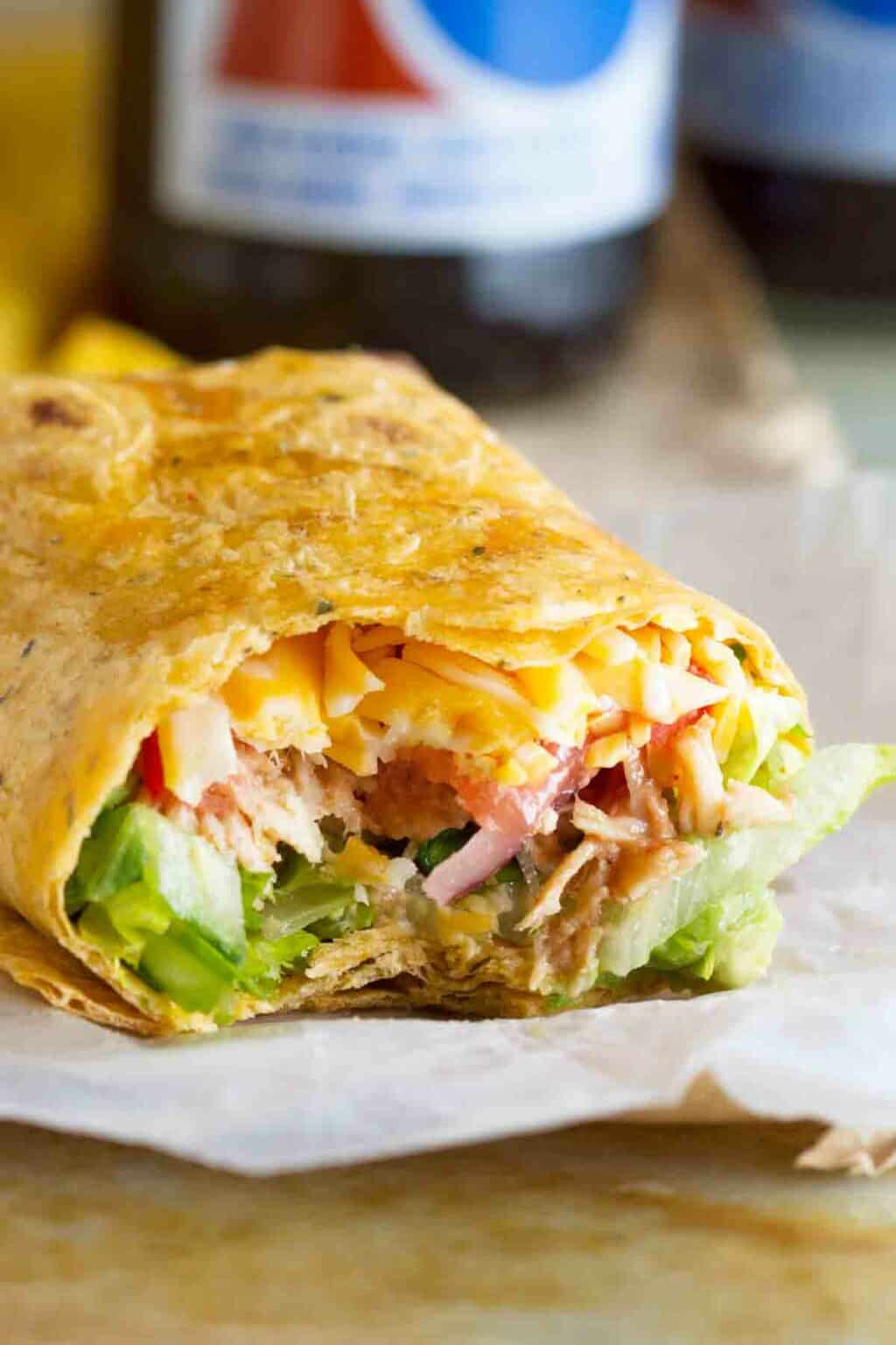 BBQ Chicken Wraps- Fast And Easy! - Taste And Tell