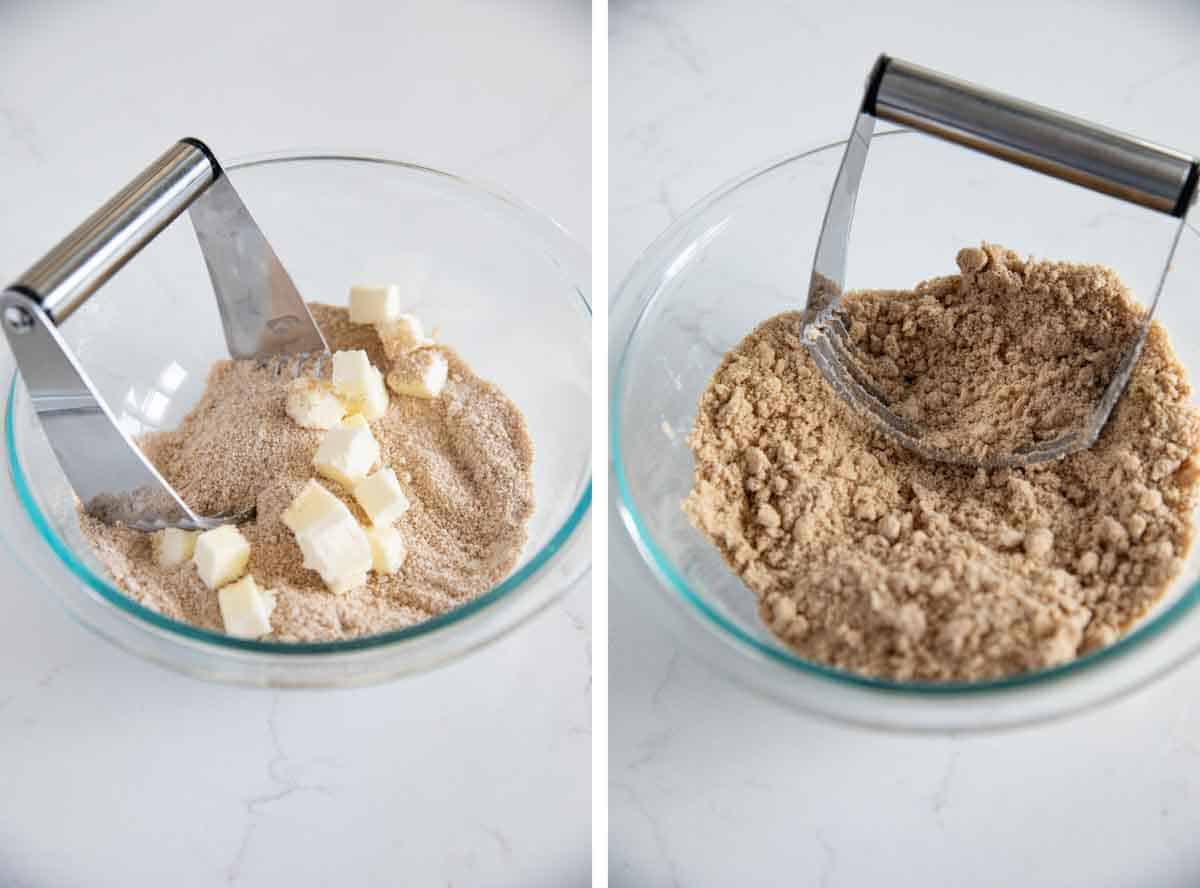 making streusel filling for sour cream coffee cake