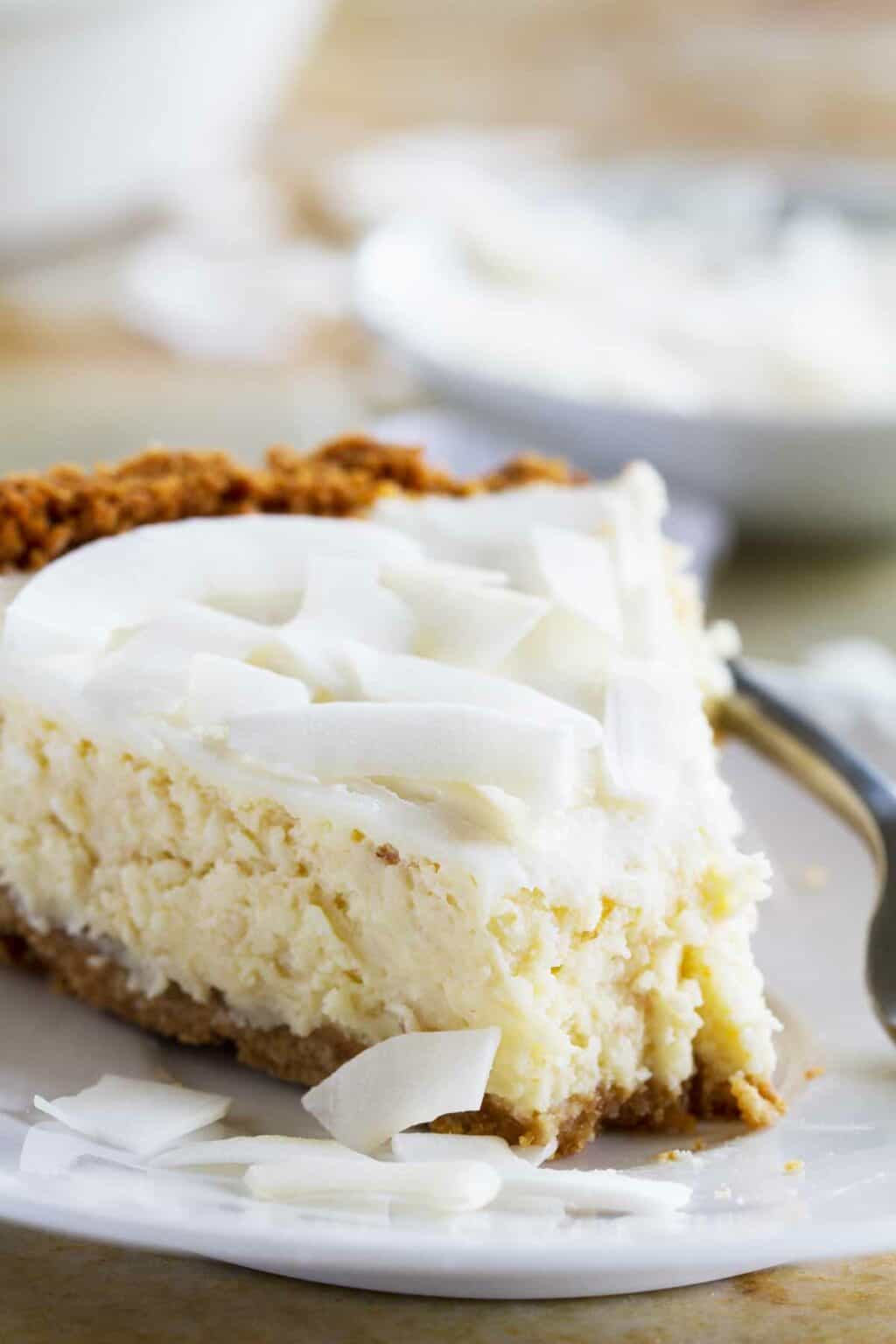 Coconut Cheesecake Pie - Taste and Tell