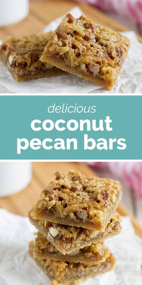 Coconut Pecan Bars - Taste and Tell