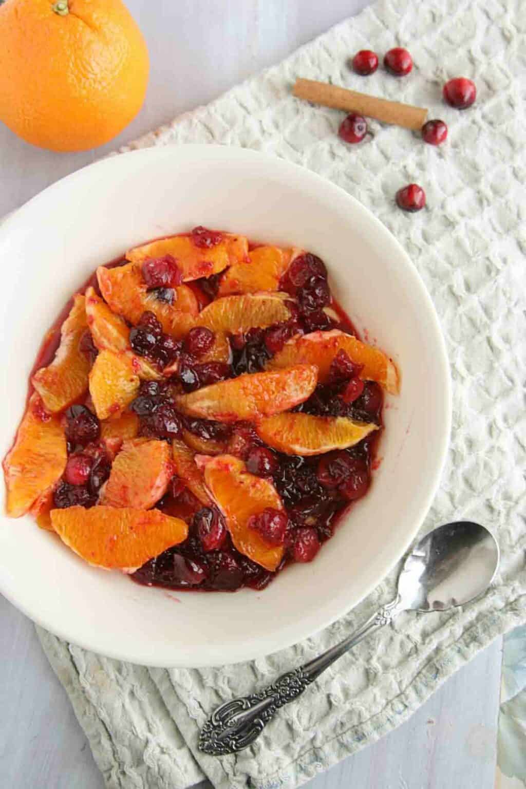 Orange Compote with Candied Cranberries - Taste and Tell