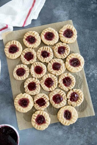 Peanut Butter and Jelly Thumbprint Cookies - Taste and Tell