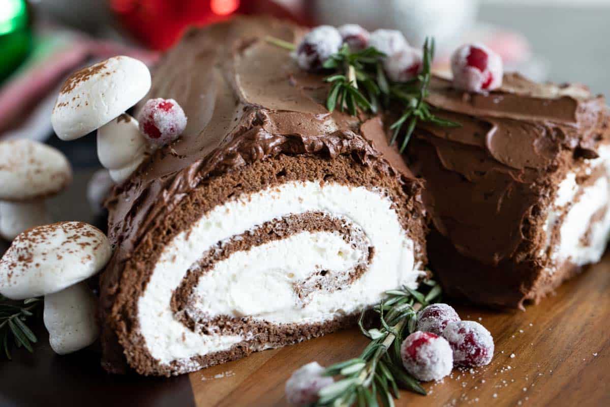 Christmas Yule Log like Chocolate Squares - Recipe with images