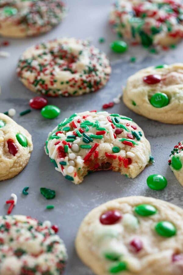 Christmas M&M Cookies - Taste and Tell